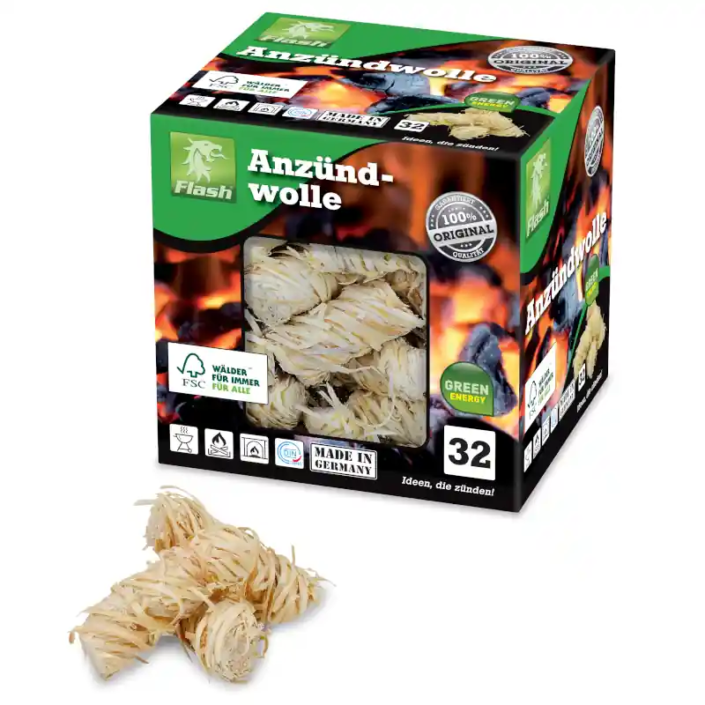 Anzündwolle 32er Karton